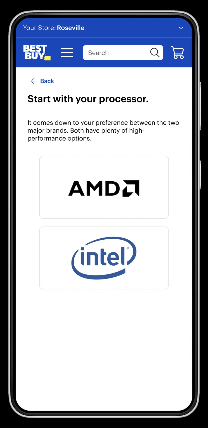 Choosing a platform, Intel or AMD.