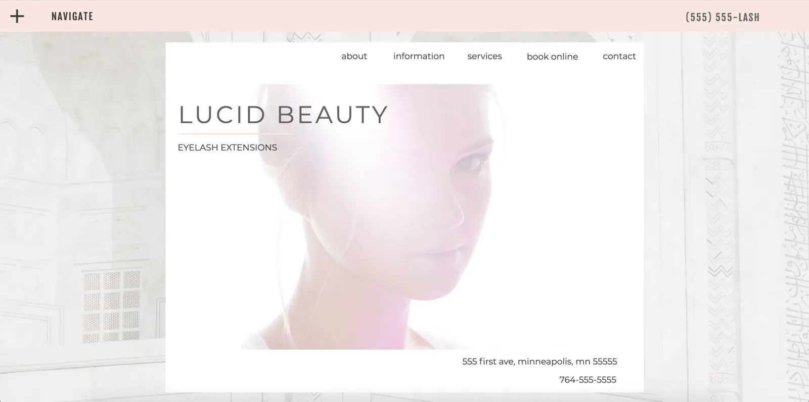 A template services page.