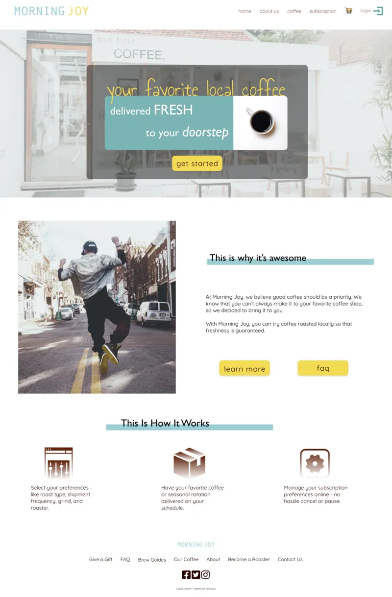 Home page.